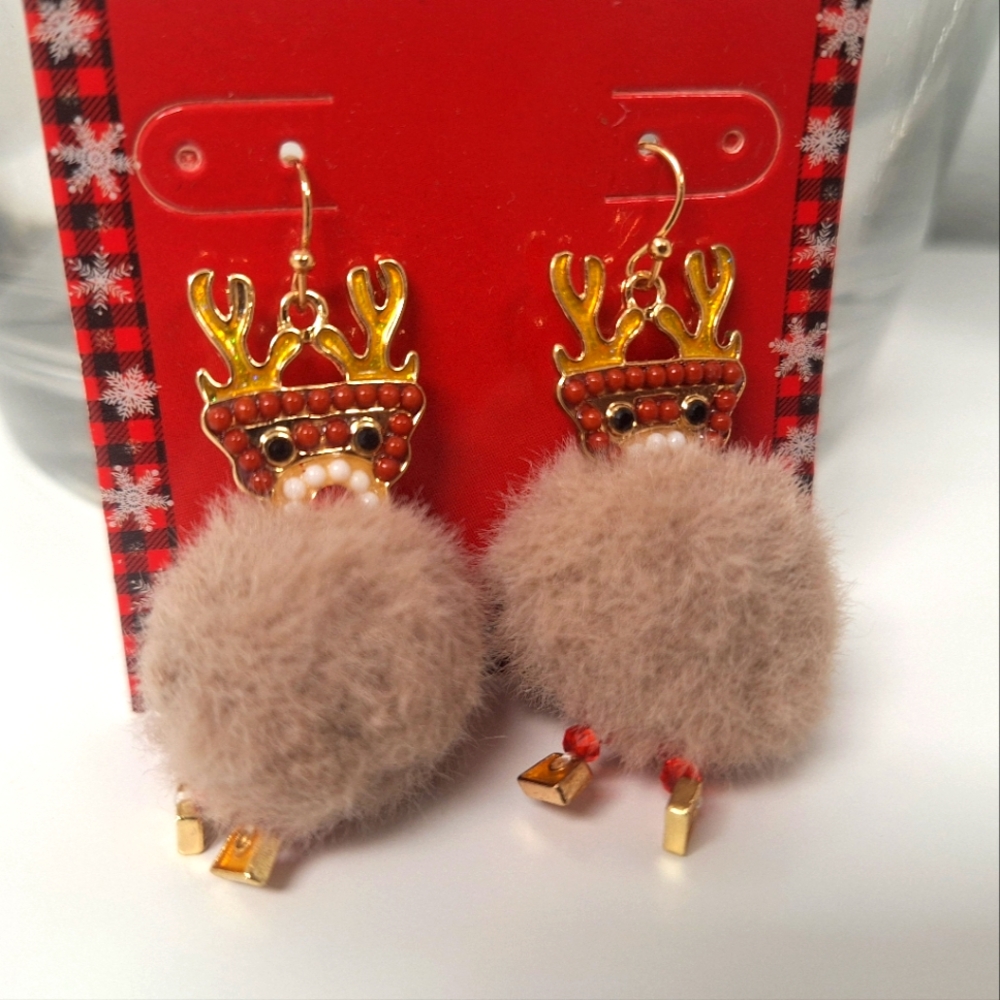 Christmas Earrings bundle - 2 pair - Reindeer and Snowman - New